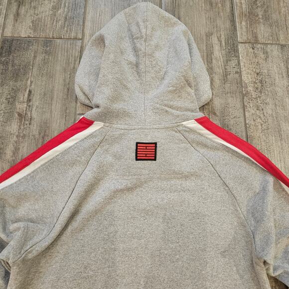BilleBeino Stripe Hoodie Unisex Size S Pure Waste Recycled Materials Grey - Picture 8 of 12